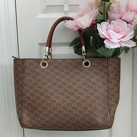 Karl Lagerfeld Miranda Embroidered Handbag - Picture 2 of 8